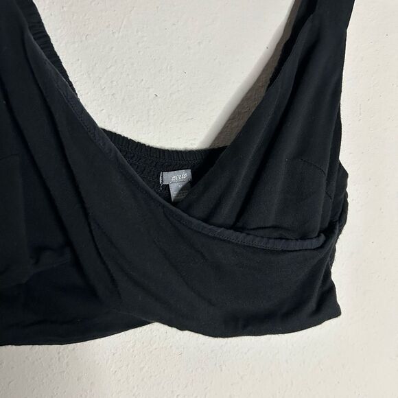 Aerie Wide Strap Crossover Bralette in Black Size M - Picture 4 of 8